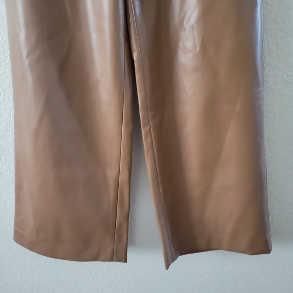 Mayson the Label Vegan Leather Relaxed Drawstring Pants in Mushroom M - Picture 8 of 12